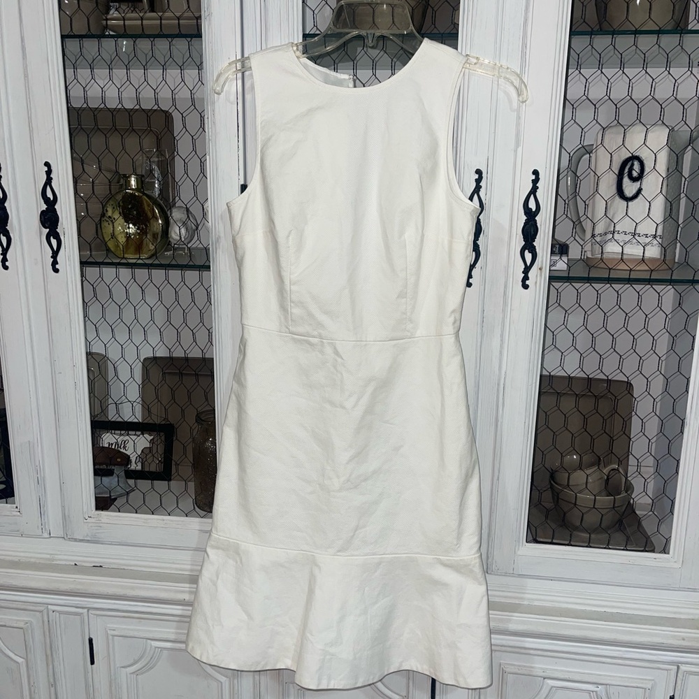 J. Crew Ivory Sleeveless Mini Dress